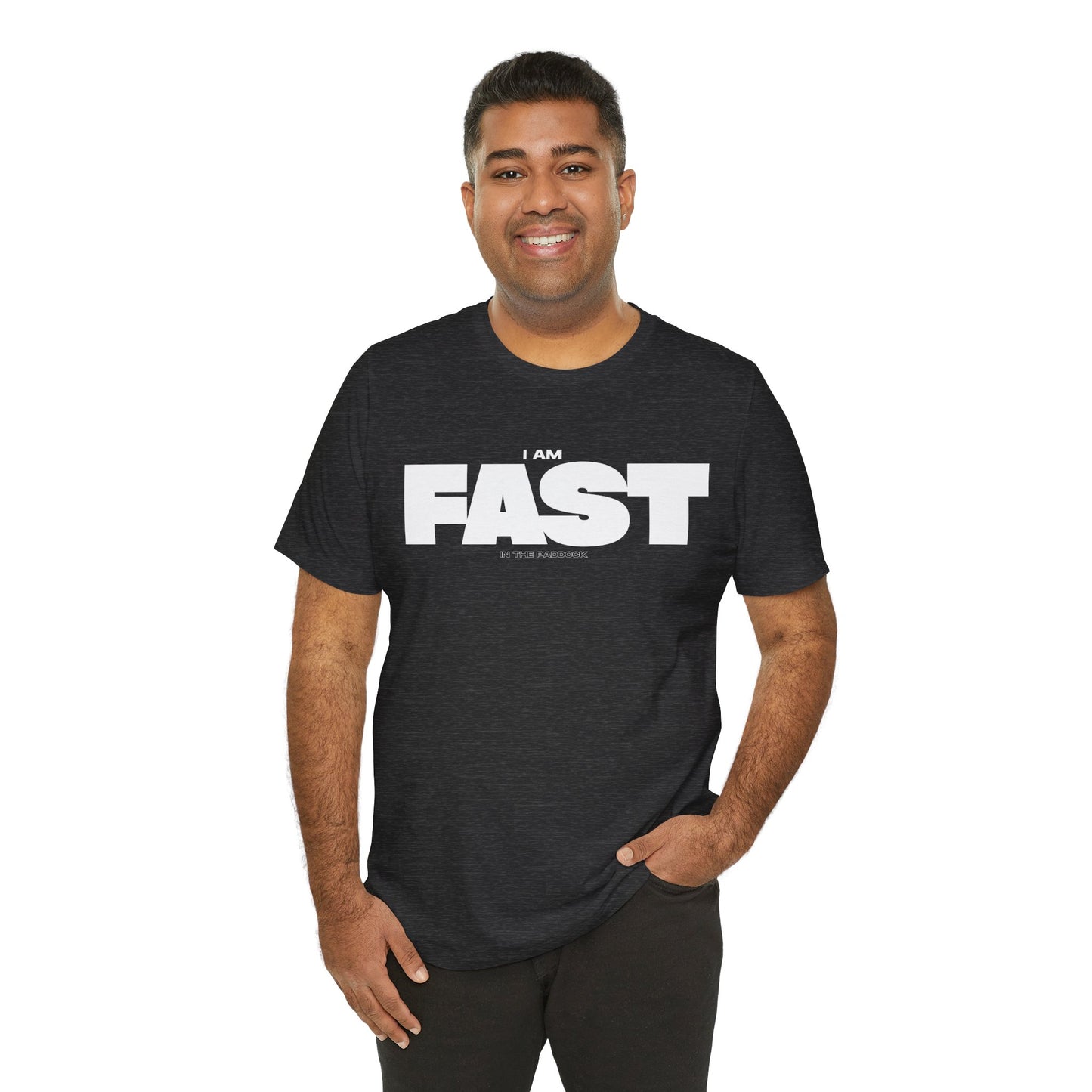 I Am Fast in the Paddock – Track Day Moto T-Shirt - Black