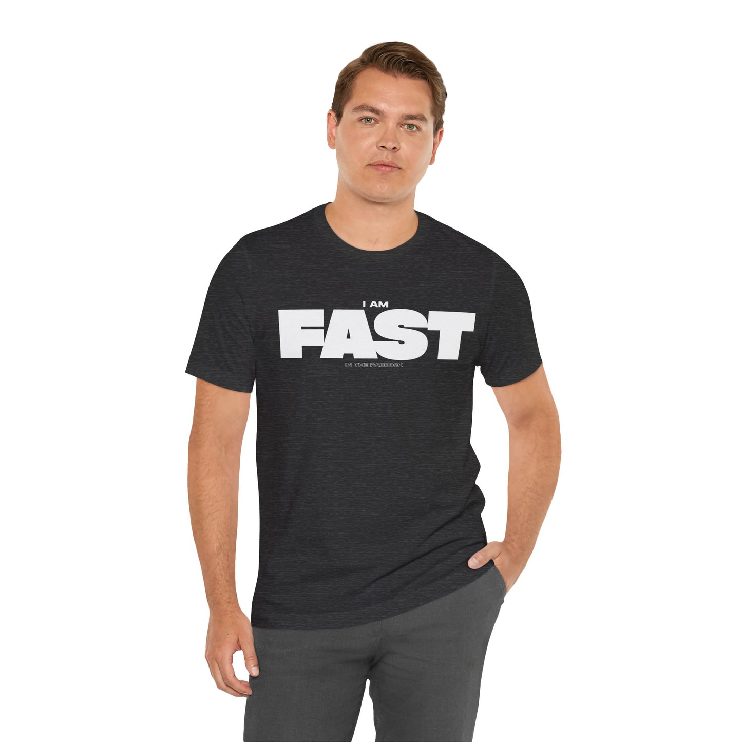 I Am Fast in the Paddock – Track Day Moto T-Shirt - Black