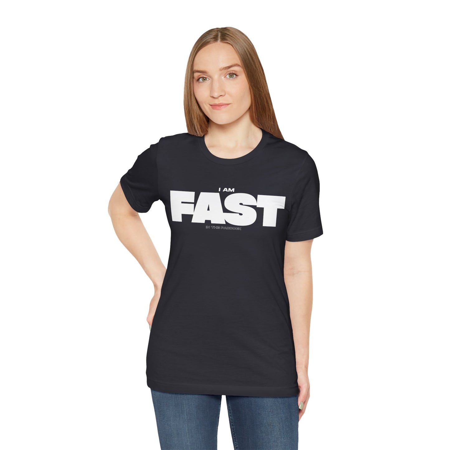 I Am Fast in the Paddock – Track Day Moto T-Shirt - Black