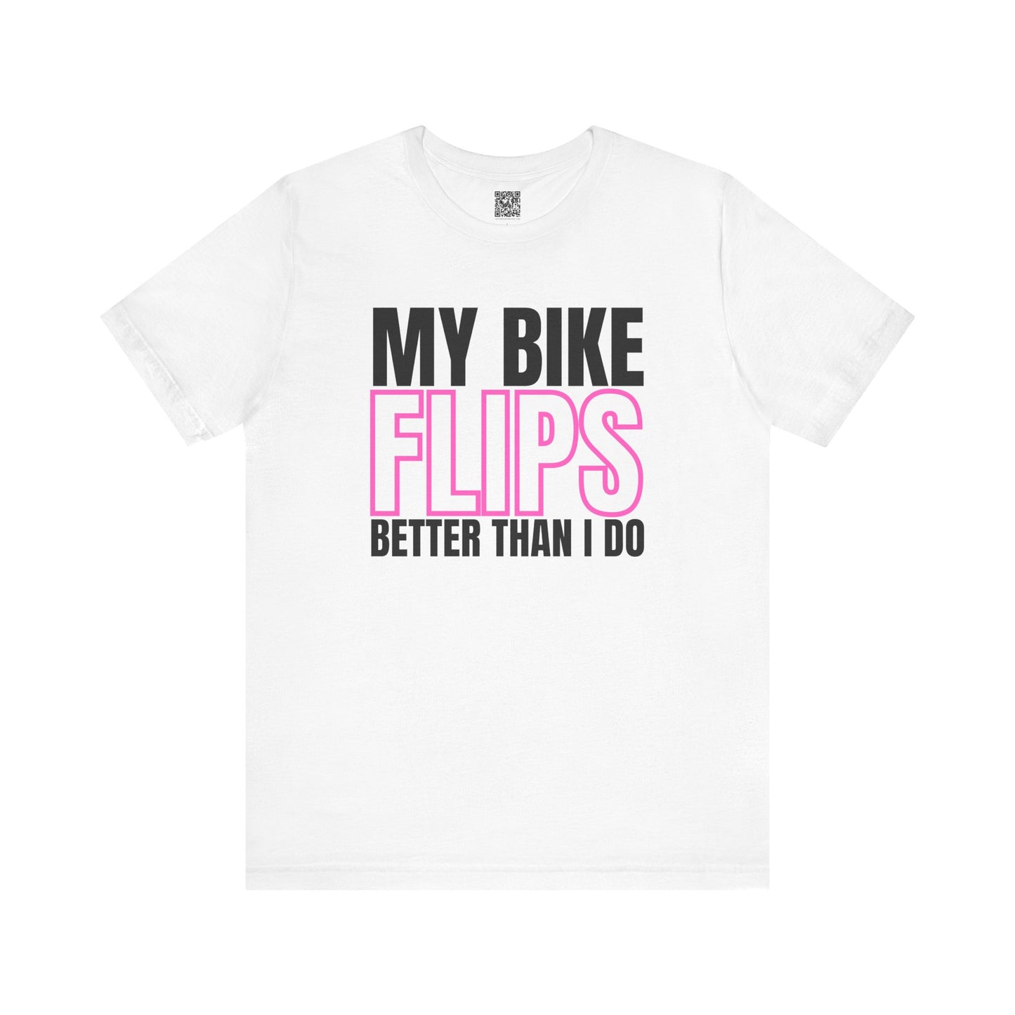My Bike Flips Better Than I Do Trackday T-Shirt - Pink Fluo