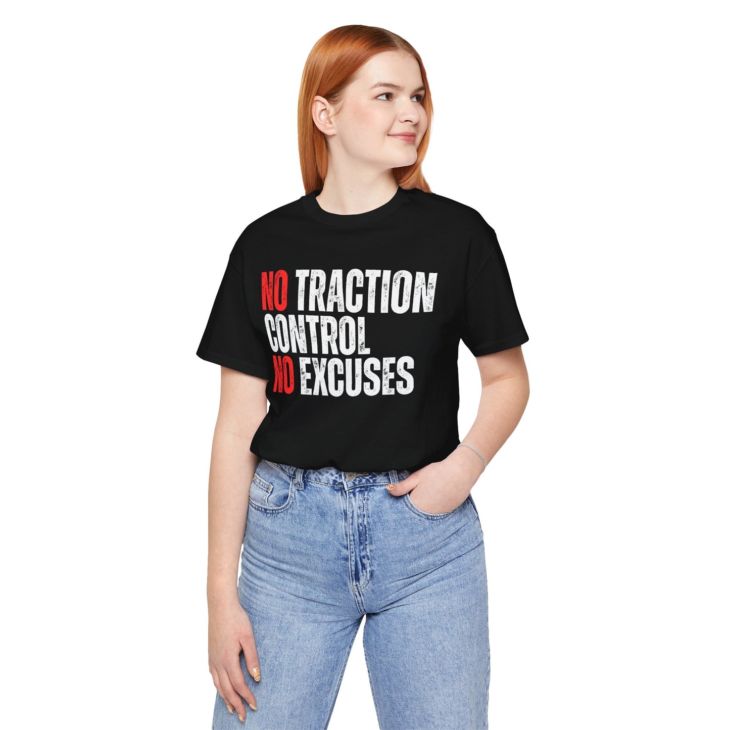 No Traction Control – No Excuses | Track Day T-Shirt - Black, Dark