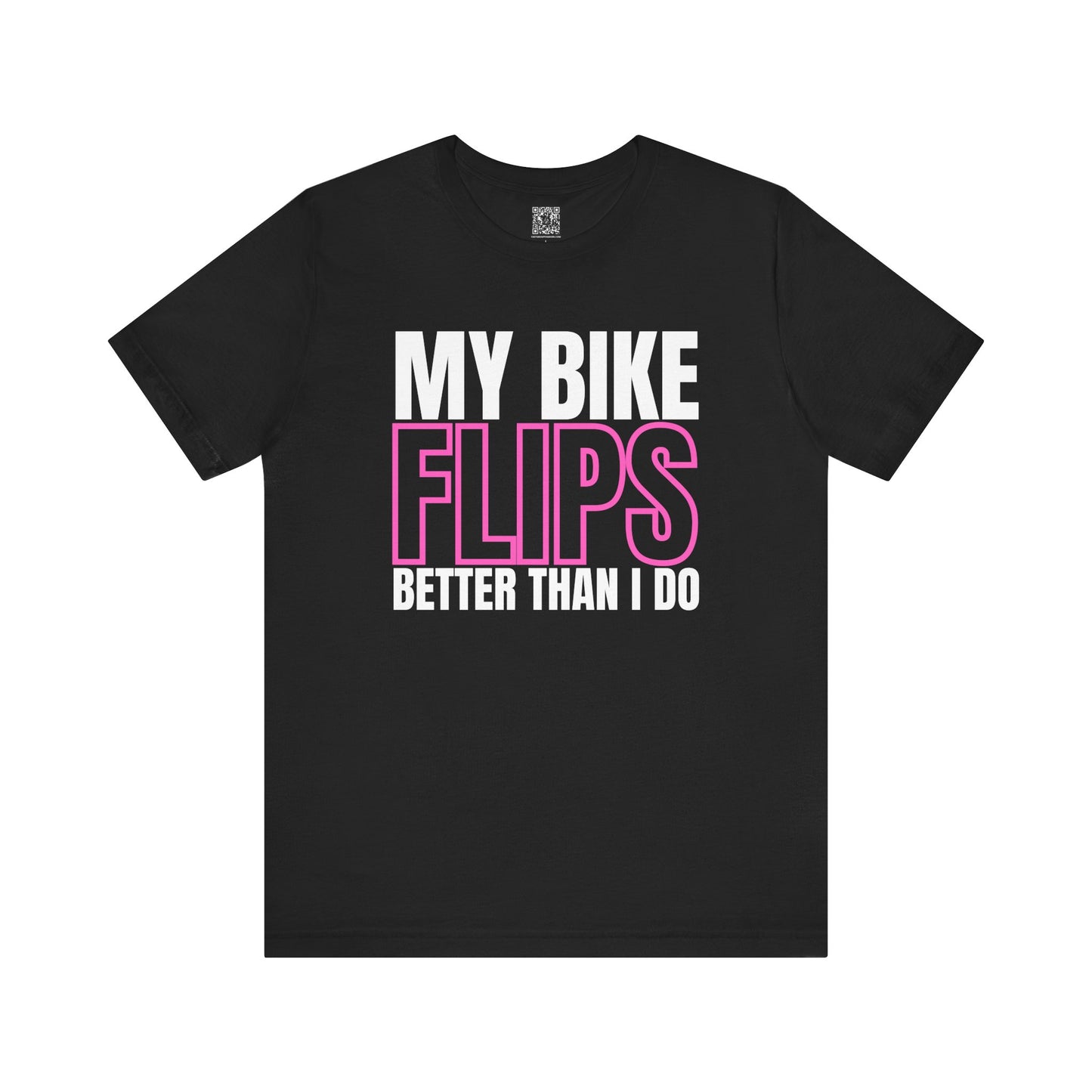 My Bike Flips Better Than I Do Trackday T-Shirt - Pink Fluo