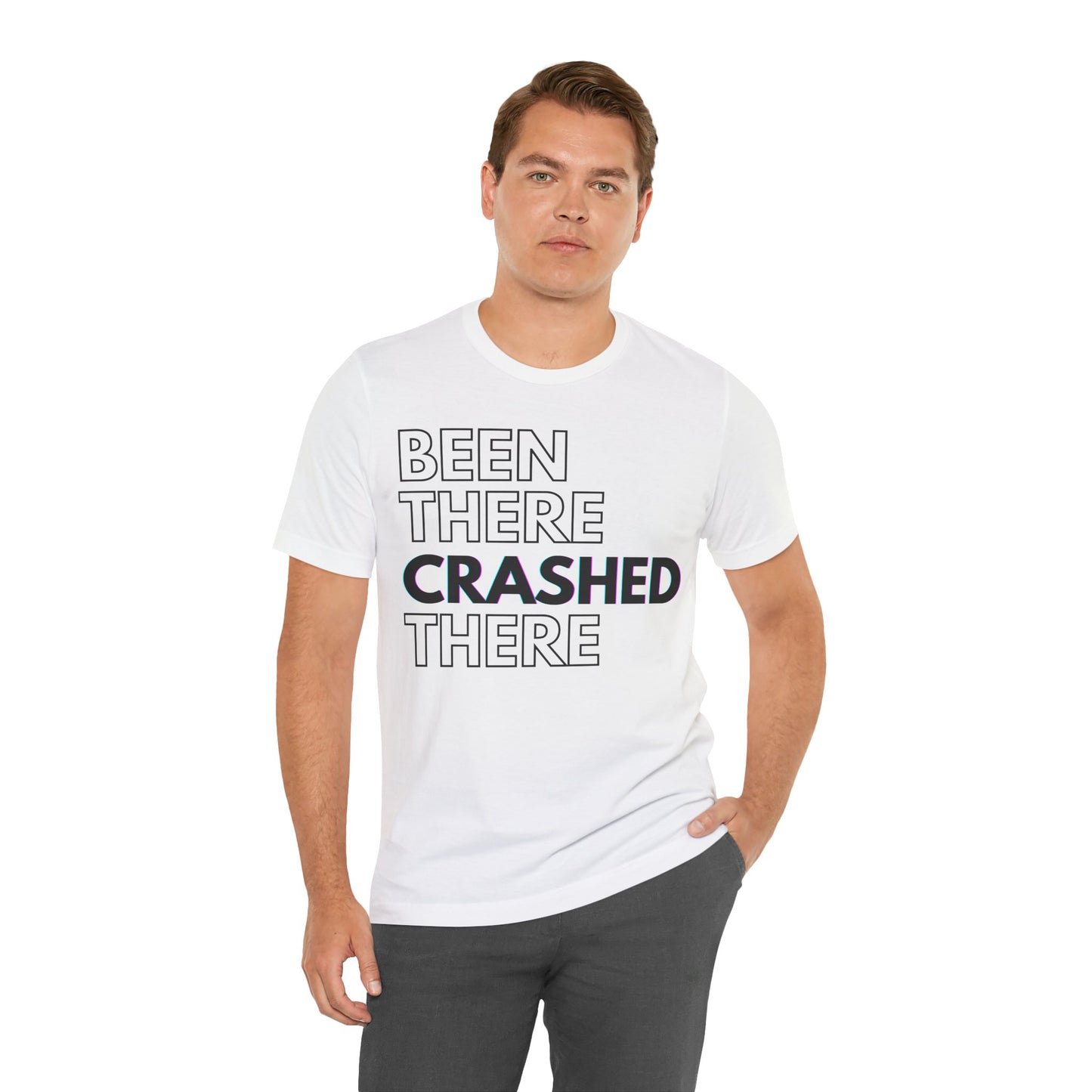 Been There Crashed There Funny Racing T-Shirt – Motorsport Trackday Tee - White
