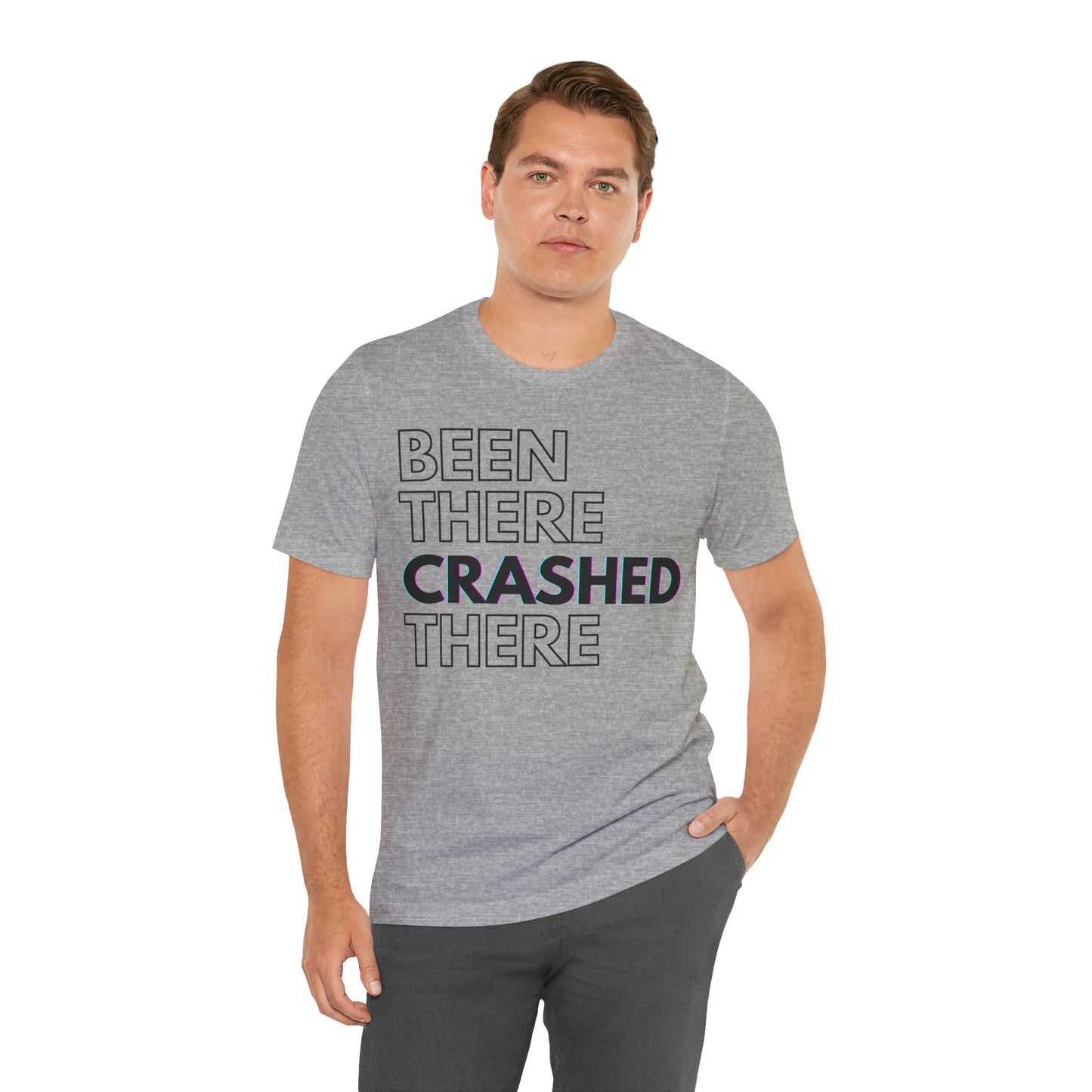 Been There Crashed There Funny Racing T-Shirt – Motorsport Trackday Tee - White