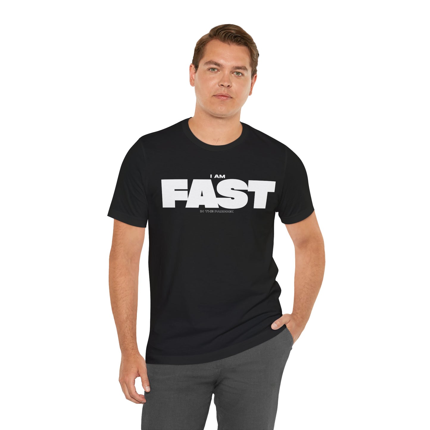 I Am Fast in the Paddock – Track Day Moto T-Shirt - Black