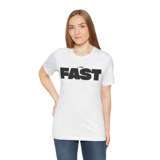 I Am Fast in the Paddock – Track Day Moto T-Shirt - White