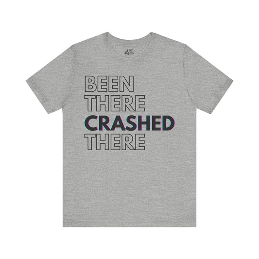 Been There Crashed There Funny Racing T-Shirt – Motorsport Trackday Tee - White