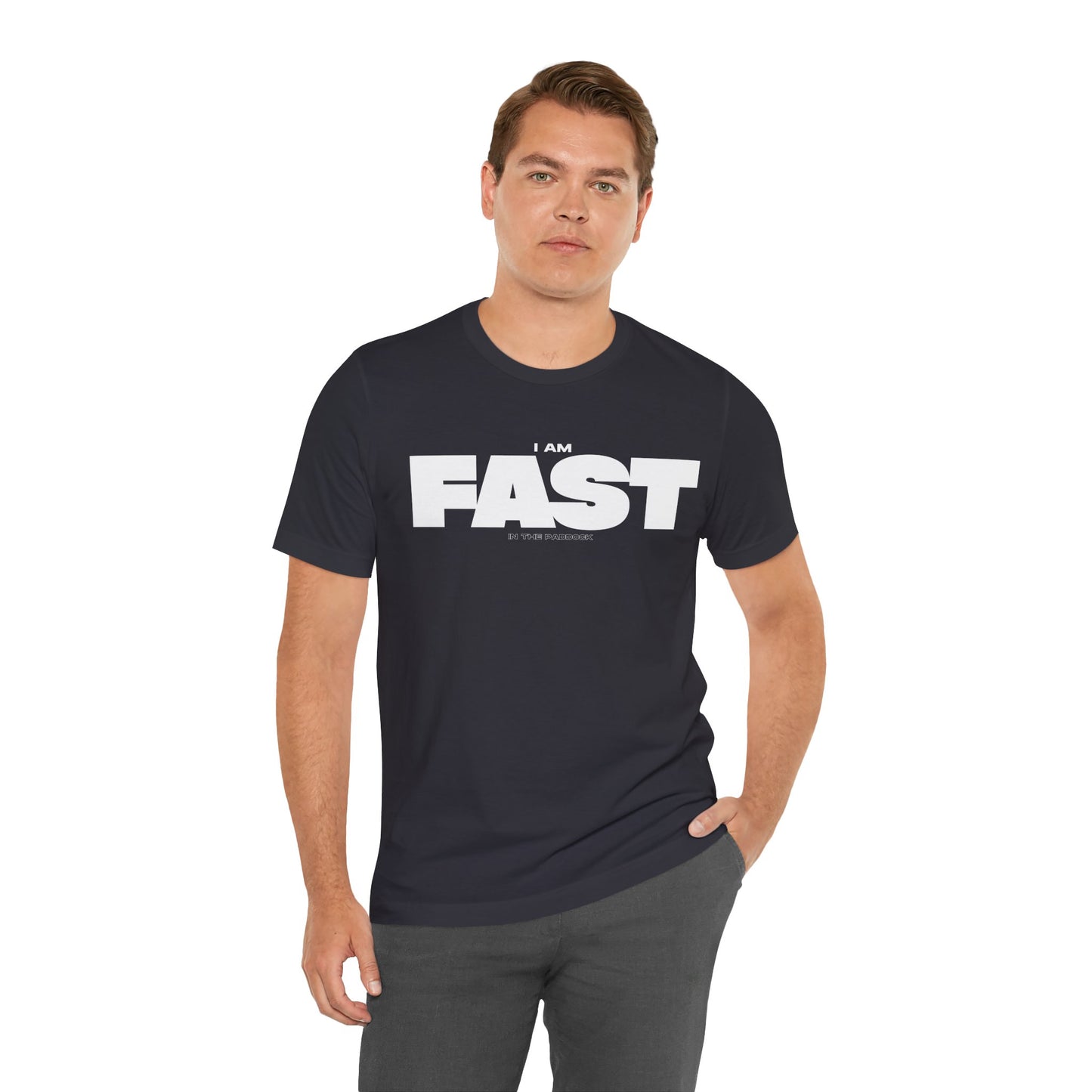 I Am Fast in the Paddock – Track Day Moto T-Shirt - Black