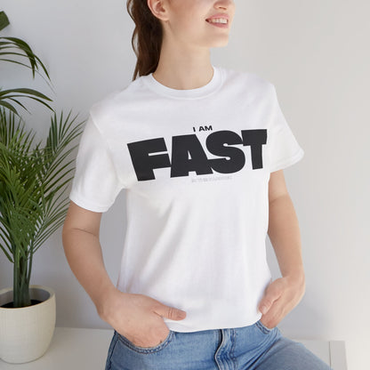 I Am Fast in the Paddock – Track Day Moto T-Shirt - White