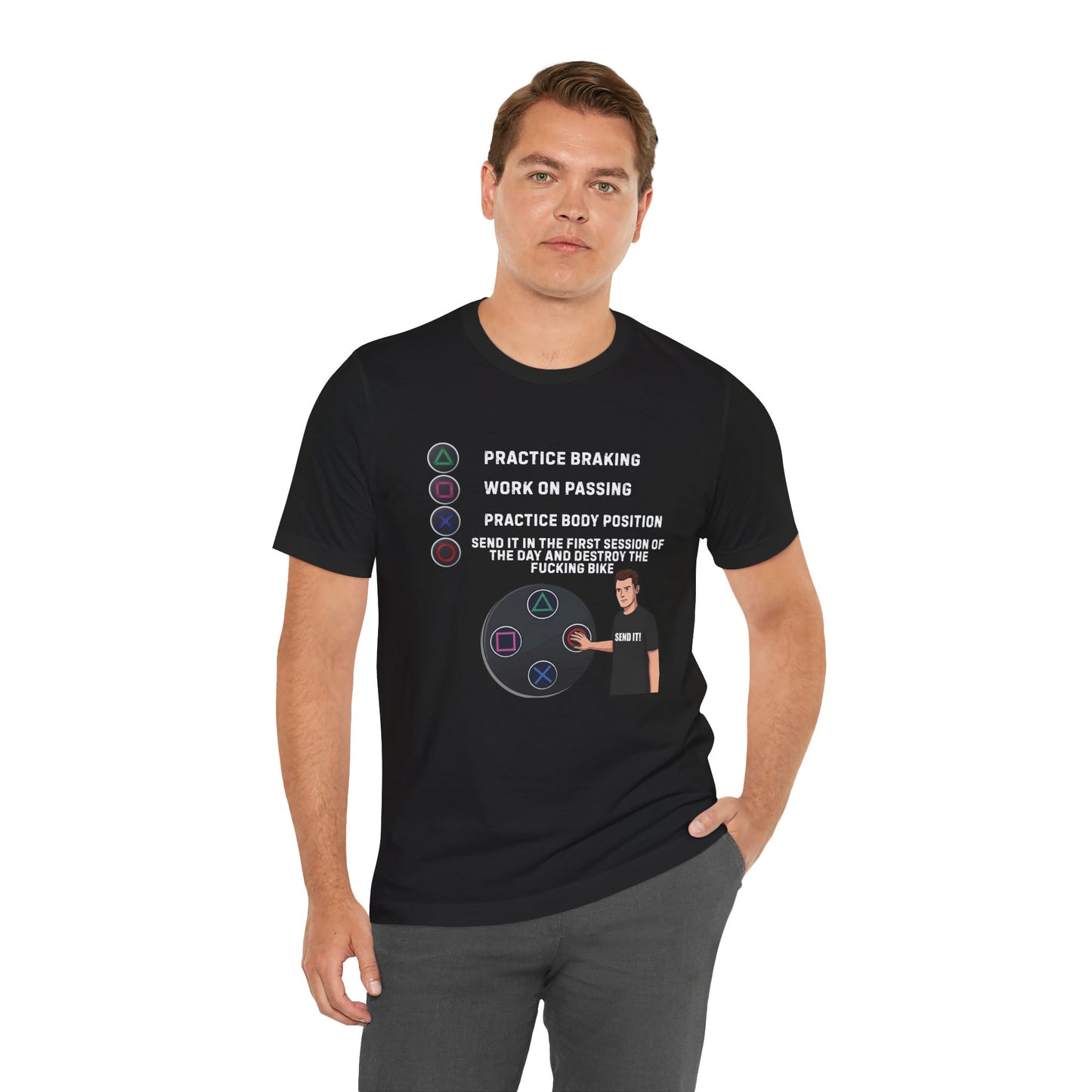Send It Motorcycle T-Shirt Gamer Style